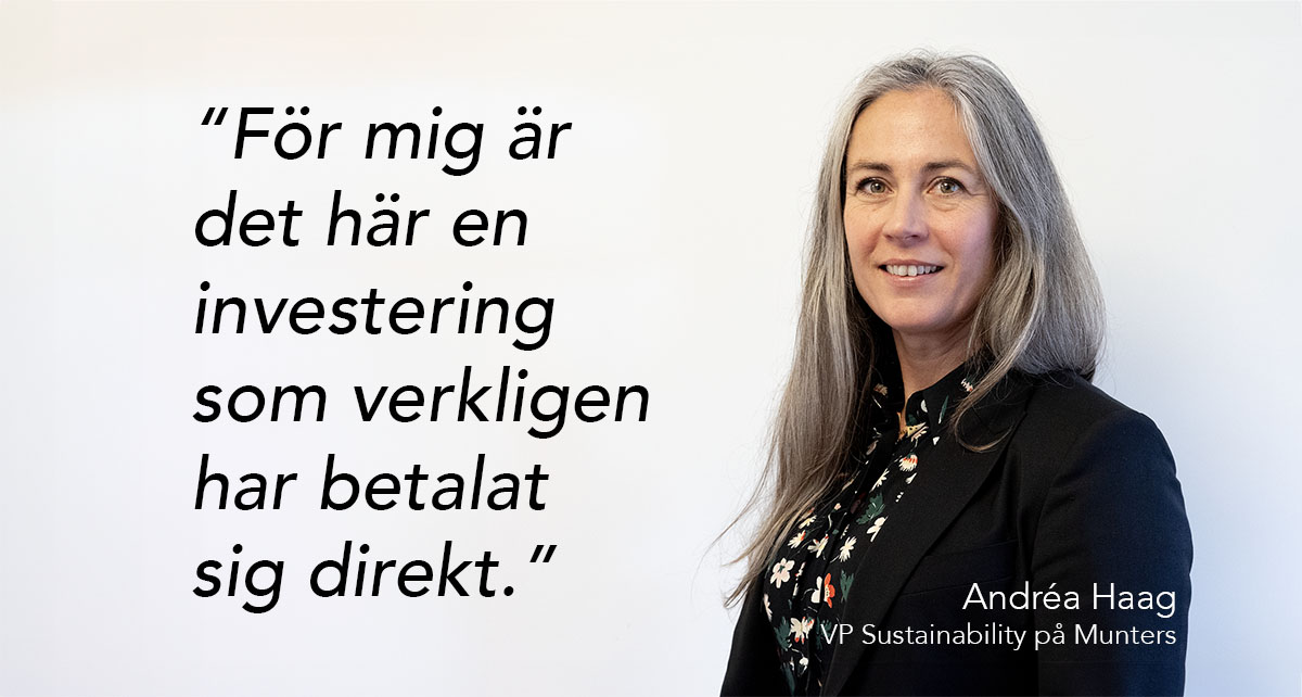 Andréa Haag, VP Sustainability på Munters berättar om värdet hon har fått av EFL:s Styrelseprogram