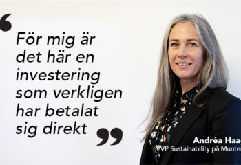 Andréa Haag, VP Sustainability på Munters berättar om värdet hon har fått av EFL:s Styrelseprogram