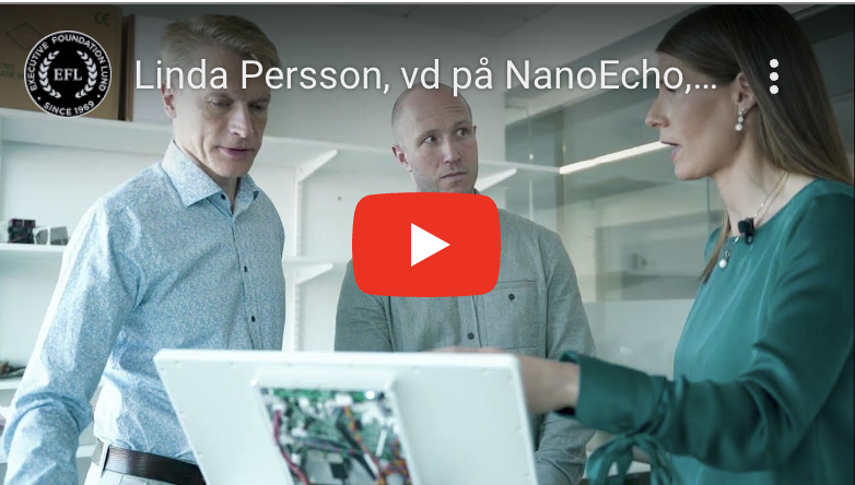 Linda Persson, vd på nanoEcho berättar om Leading Impact stipendiatet