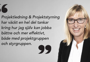 Carina Östman från TePe berättar om EFL:s Projektledning och projektstyrnings kurs