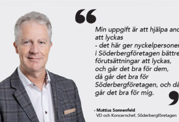 Mattias Sonnenfeld, vd och koncernchef på Söderbergföretagen berättar om EFL:s Företagsanpassade utbildning i Affärsmannaskap