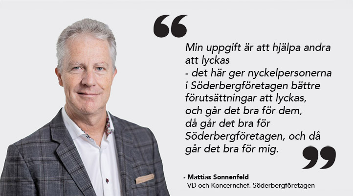 Mattias Sonnenfeld, vd och koncernchef på Söderbergföretagen berättar om EFL:s Företagsanpassade utbildning i Affärsmannaskap