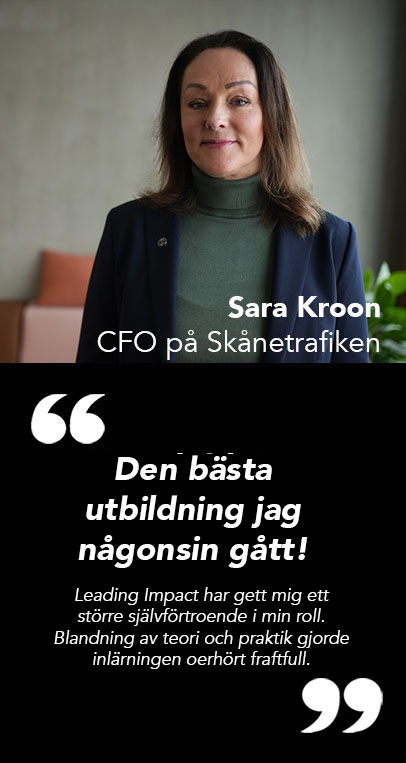 Sara Kroon, CFO på Skånetrafiken om EFL:s Executive Management Program Leading Impact